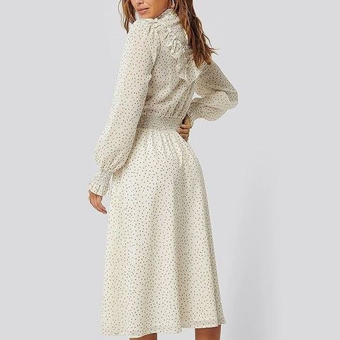 NA-KD Dotted Frill Detail Dress