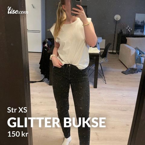 glitter bukse