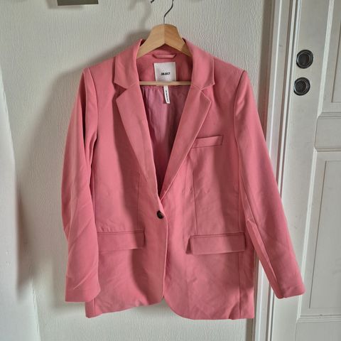 Rosa/fersken blazer, størrelse 40