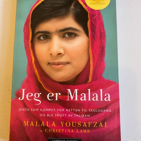 Bok «Jeg er Malala» av Malala Yousafzai