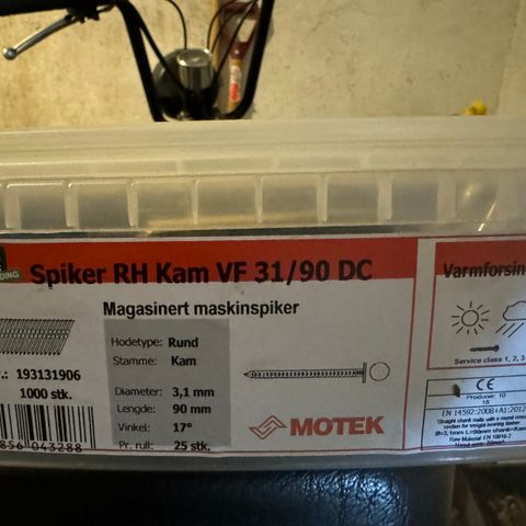 90 spiker 17*  MOTEK