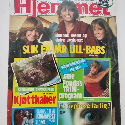 HJEMMET 1983 med VAZELINA BILOPPHØGGERS, ABBA, LILL-BABS.