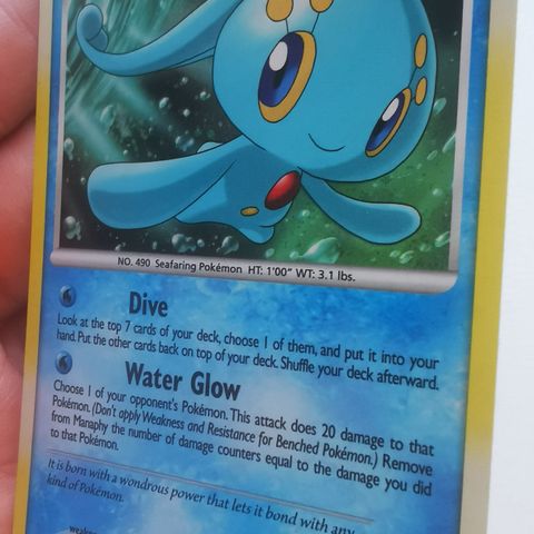 Pokemon kort  fra Nintendo Promos Pop Series 9 - Manaphy (Holo)