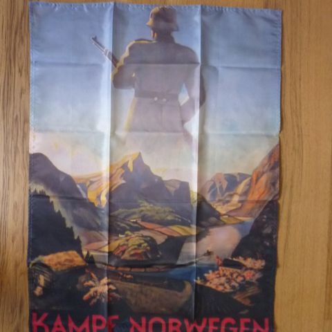 Kampf Um Norwegen Repro Propaganda Banner/Flagg WW2