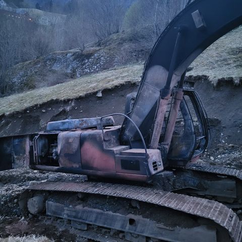 Fiat- Hitachi EX215, brannskader