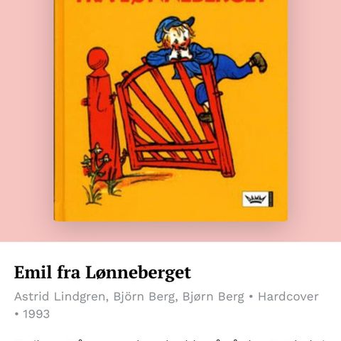 Emil i Lønneberget bok