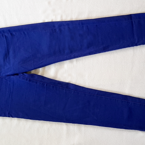 Blå skinny high waist bukse fra Cubus. Str 38.