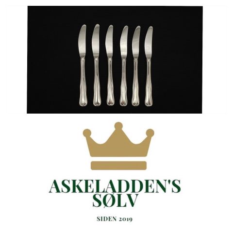 Riflet sølvbestikk kniver med langt skaft i 925s av David Andersen