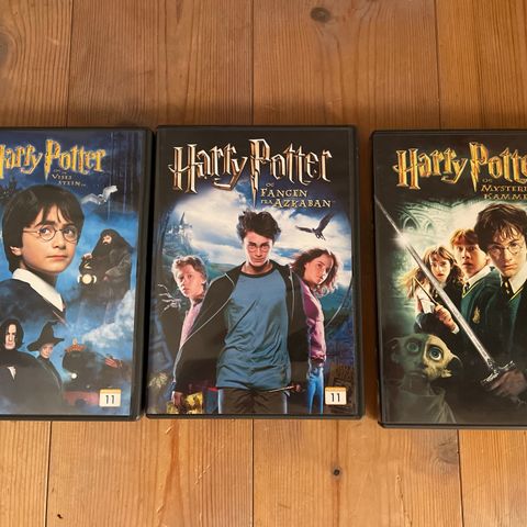 Harry Potter 1-3 med norsk tale