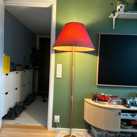 Vintage Scandinavian Teak Floor Lamp, 1960s