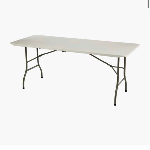 UTLEIE av Klappbord/sammenleggbart bord (180 x 76 cm) og 2 klappstoler
