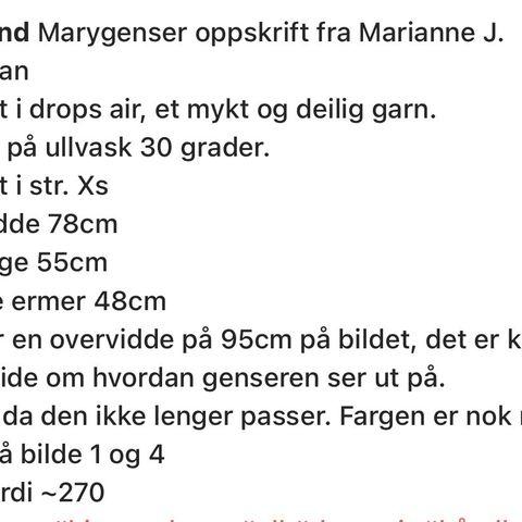 Mary genser strikket