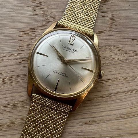 Flott vintage Travita kvalitets ur fra 60-tallet