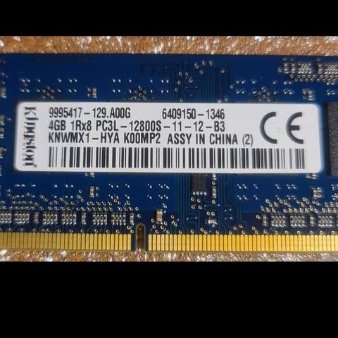 RAM 2 x 4 GB kingston ddr3 pc12800