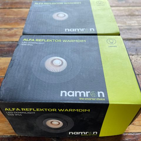 2x Namron Alfa reflektor warmdim led downlights spotter NY