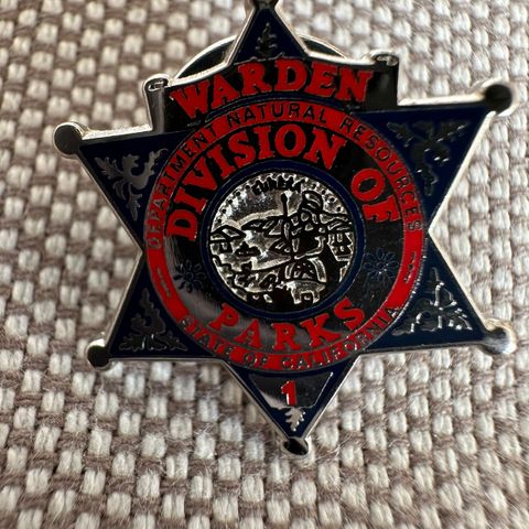 pins California State Parks Ranger /Warden badge