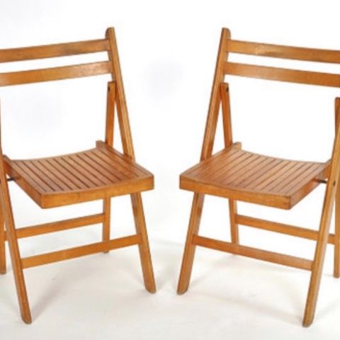10 stk meget solide pent brukte retro foldable stoler/folding chairs