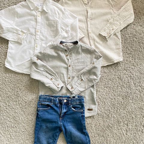 Zara/H&M/Mango 110 cm skjorter og jeans, alt for 200.-