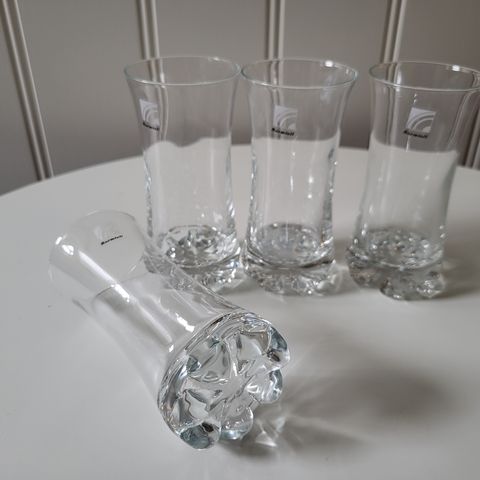 4 stk Høye, vintage Birmioli-glass for drinker (70')