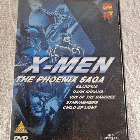 X-Men The Phoenix Saga DVD strøken plate norsk tekst