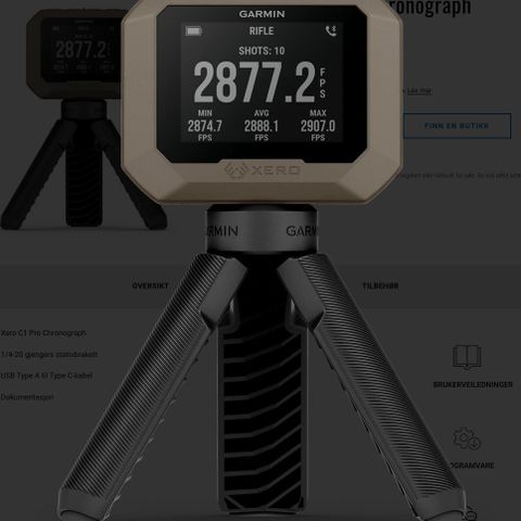 Garmin Xero C1 Pro - Kronograf i lommeformat