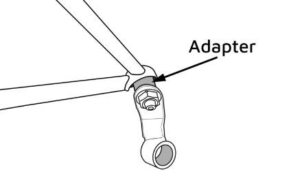 Adaptere til sykkelvogner. 5mm, Shimano, 12mm gennomgående aksel/ Thru axle