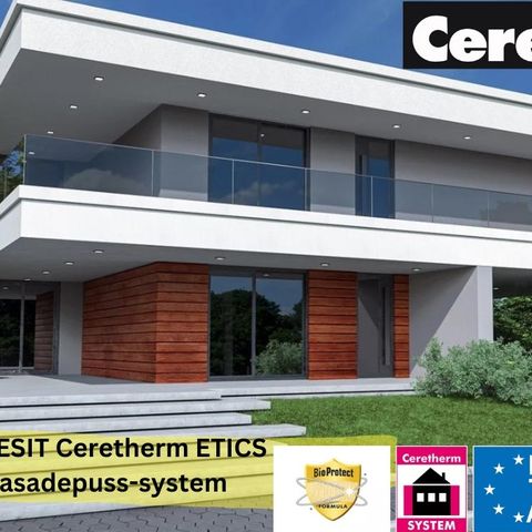 Ceresit fasadepuss system - Norges beste pris - komplett fra kr. 249,- pr m2!