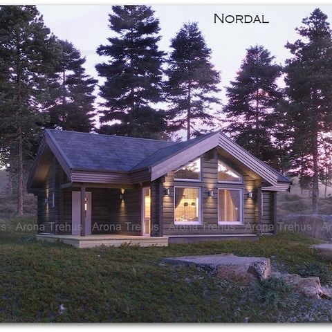 Maskinlaftet hytte "Nordal" med hems, BYA=98m2