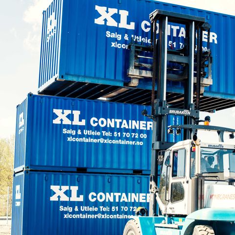 20 fots Containere for utleie i Kristiansand & Stavanger.