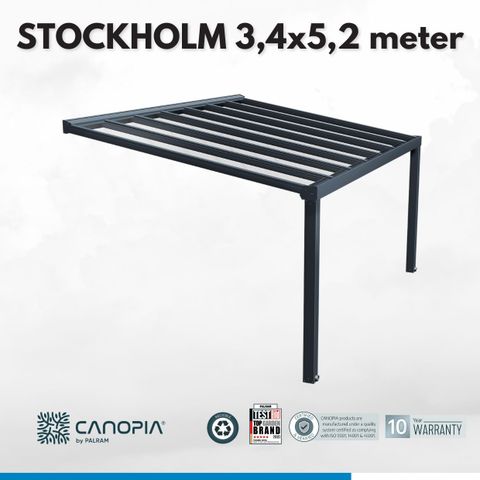 Terrassetak - 3,4x5,2 meter - STOCKHOLM - CANOPIA by PALRAM