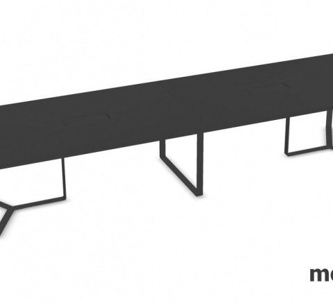 11 stk Konferansebord / møtebord i mørk grå fra Narbutas, modell Plana, 420x120c
