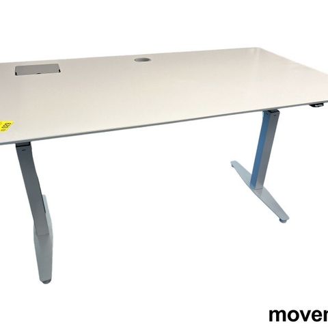 306 stk Duba B8 skrivebord med elektrisk hevsenk i lys grå og grått understell, 