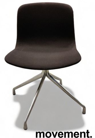 5 stk HAY About a chair AAC 10, NYTRUKKET i brunt Remix-stoff / polert alu fot m