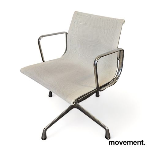 12 stk Lekker stol fra Vitra: Eames EA104 i hvit mesh, armlener, firpassfot med 