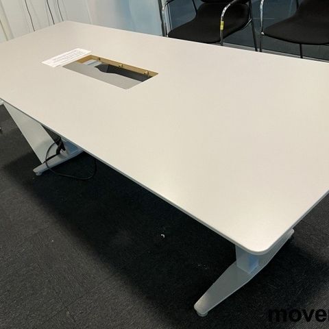 Kompakt møtebord / konferansebord i lys grå / grå fra Duba B8, 210x80cm, passer 