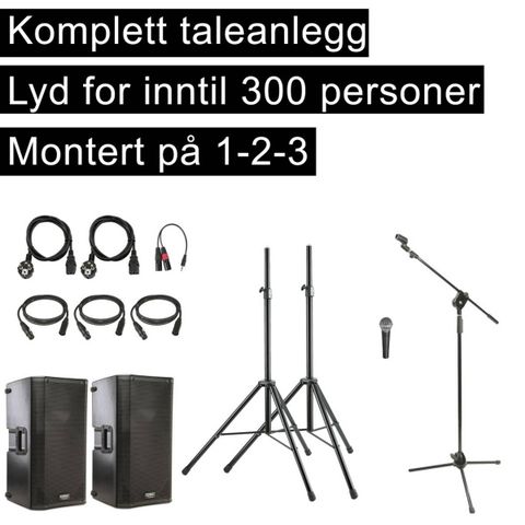 Taletrengt? Lei vårt komplette taleanlegg!