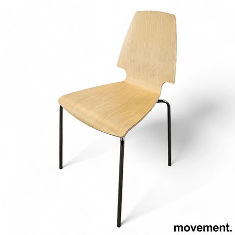 8 stk Konferansestol / kantinestol / stablestol i bjerk laminat / krom fra IKEA,