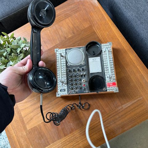 Vintage felt telefon - spirit of st louis (kan sendes)