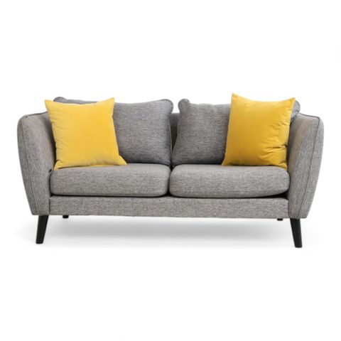 Fri Frakt | Nyrenset | Lys grå 2-seter sofa med avtagbare putetrekk