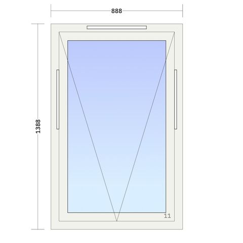 H-vinduet+ Toppsving 90x140 2-lags m/ventil