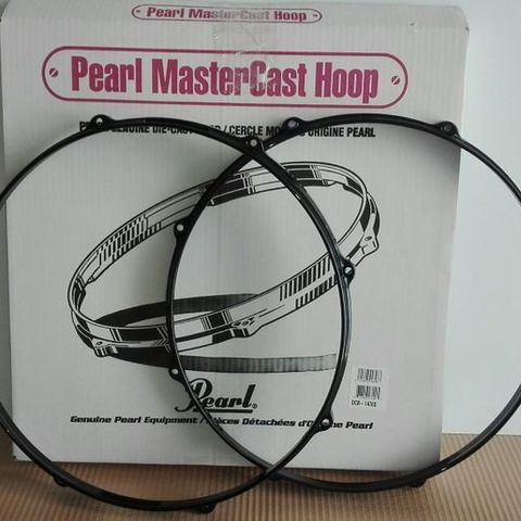 2 stk 14" Pearl MasterCast hoops 8 hull skarp