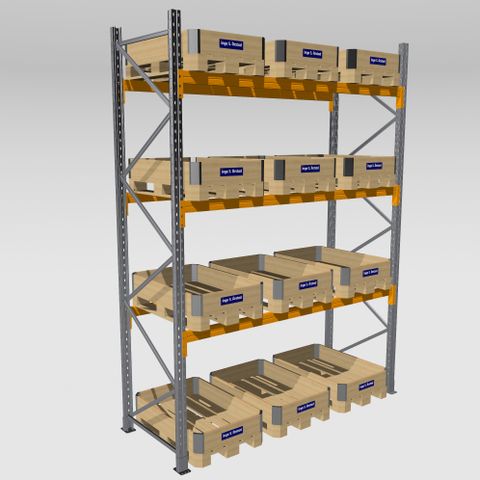 39.1L Pallereol S90 - Stige H3962mm, 12 palleplasser, kr.5540,- Eks.mva