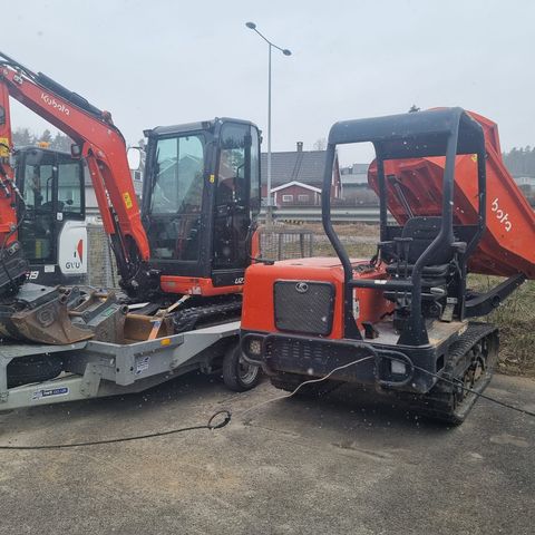 Kubota 2,7 tonn dumper og graver