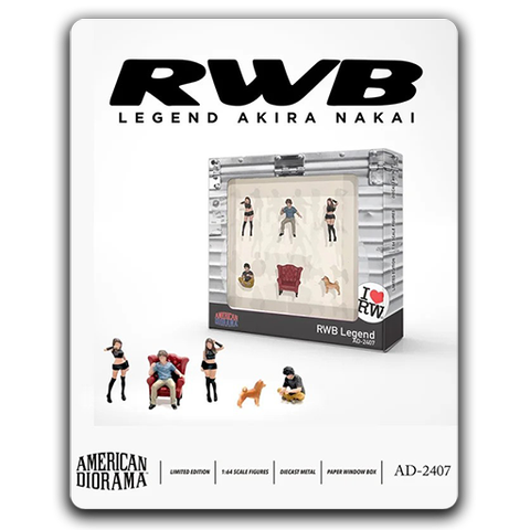 RWB Legend Akira Nakai Figure Set Diecast 1:64 (American Diorama), AD-2407