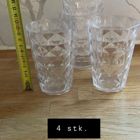 Plastglass 4 stk