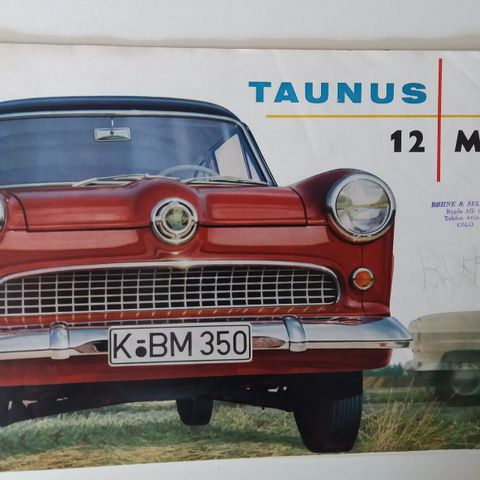 FORD TAUNUS 12m -brosjyre. (G 13 )