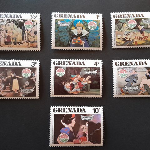 Disney-frimerker fra Grenada: Snøhvit