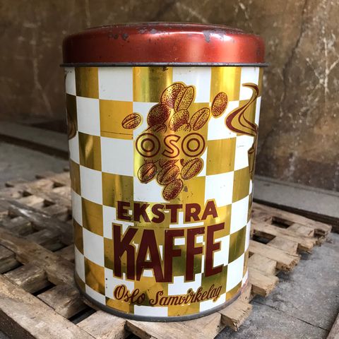 Vintage/retro kaffeboks/Ekstra kaffe/OSO/Oslo samvirkelag/nostalgi.