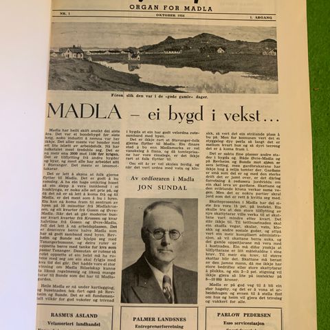 Flere årganger med Hafrsfjordposten. Organ for Madla. (1954-75)