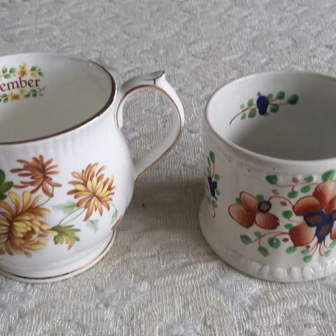 Monthly flower kopp og gammel, håndmalt kopp